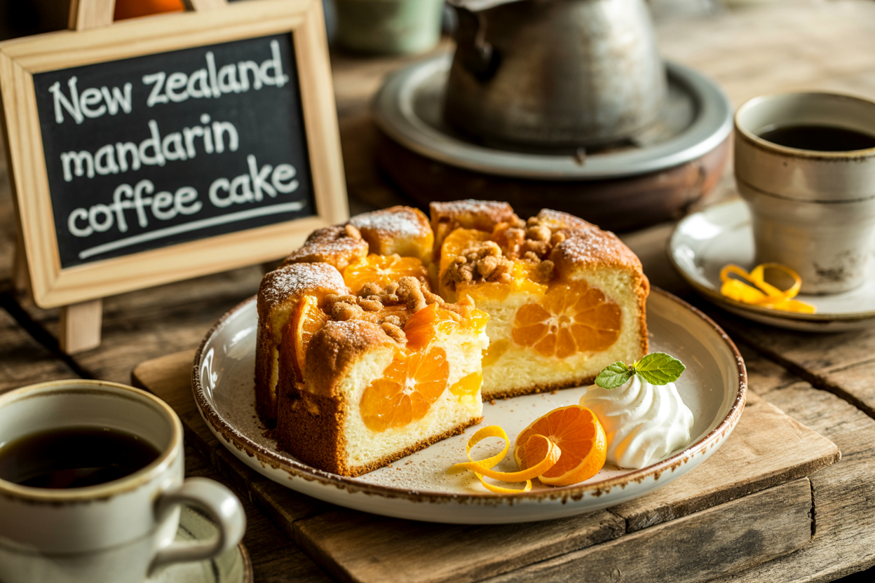 New Zealand Mandarin Orange Coffee Cake Recipe