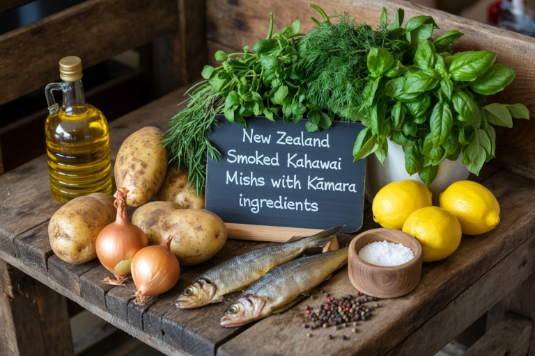 New Zealand Smoked Kahawai Mishmash with Kūmara Recipe Ingredients