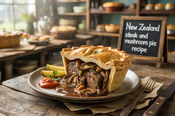 New Zealand Steak and Mushroom Pie Recipe