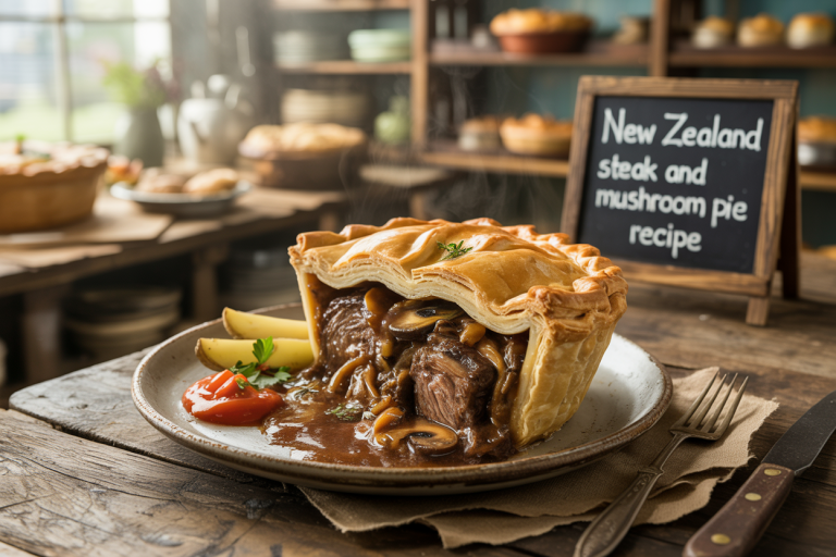 New Zealand Steak and Mushroom Pie Recipe
