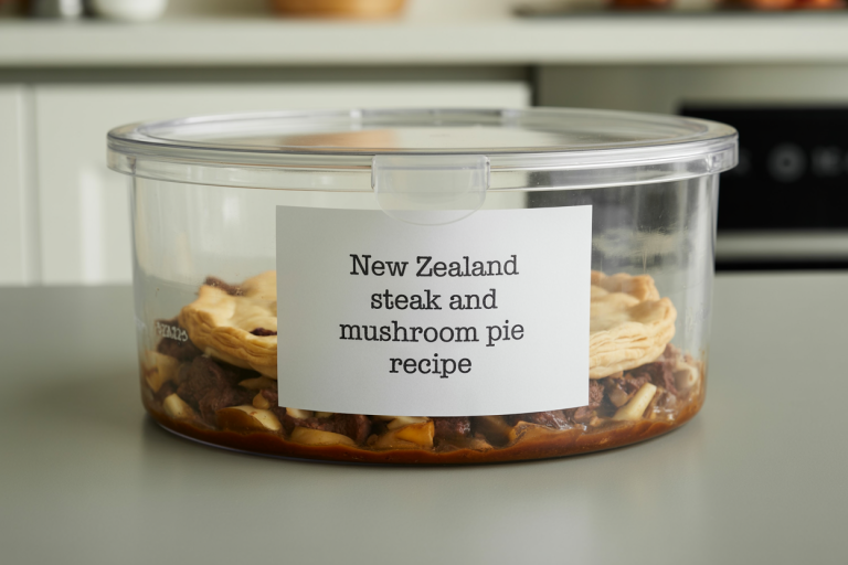 New Zealand Steak and Mushroom Pie Recipe Storage Tips