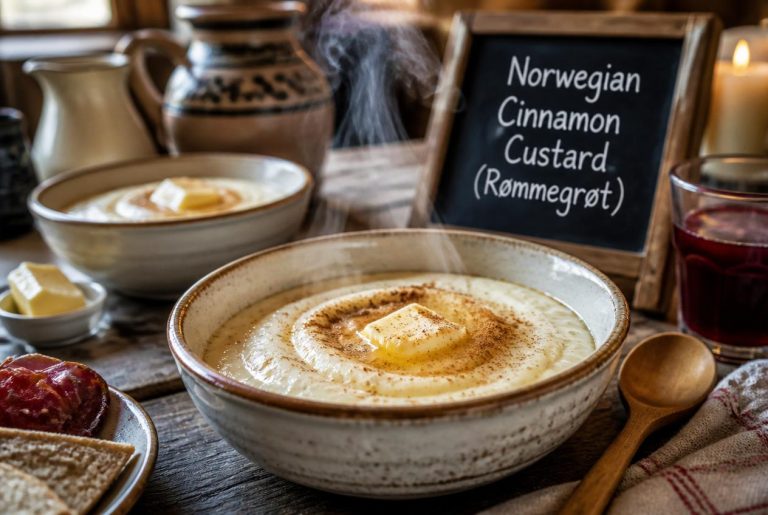 Norwegian Cinnamon Custard (Rømmegrøt)