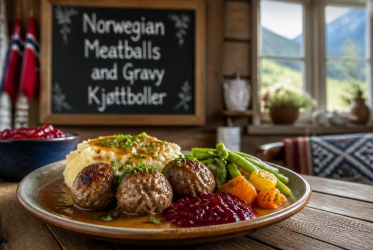 Norwegian Meatballs and Gravy (Kjøttboller)