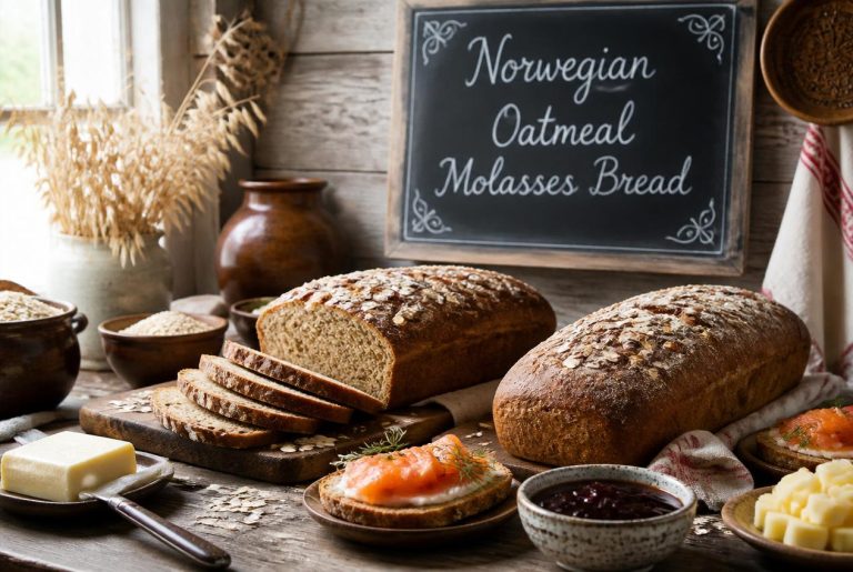 Norwegian Oatmeal Molasses Bread (Havrebrød)