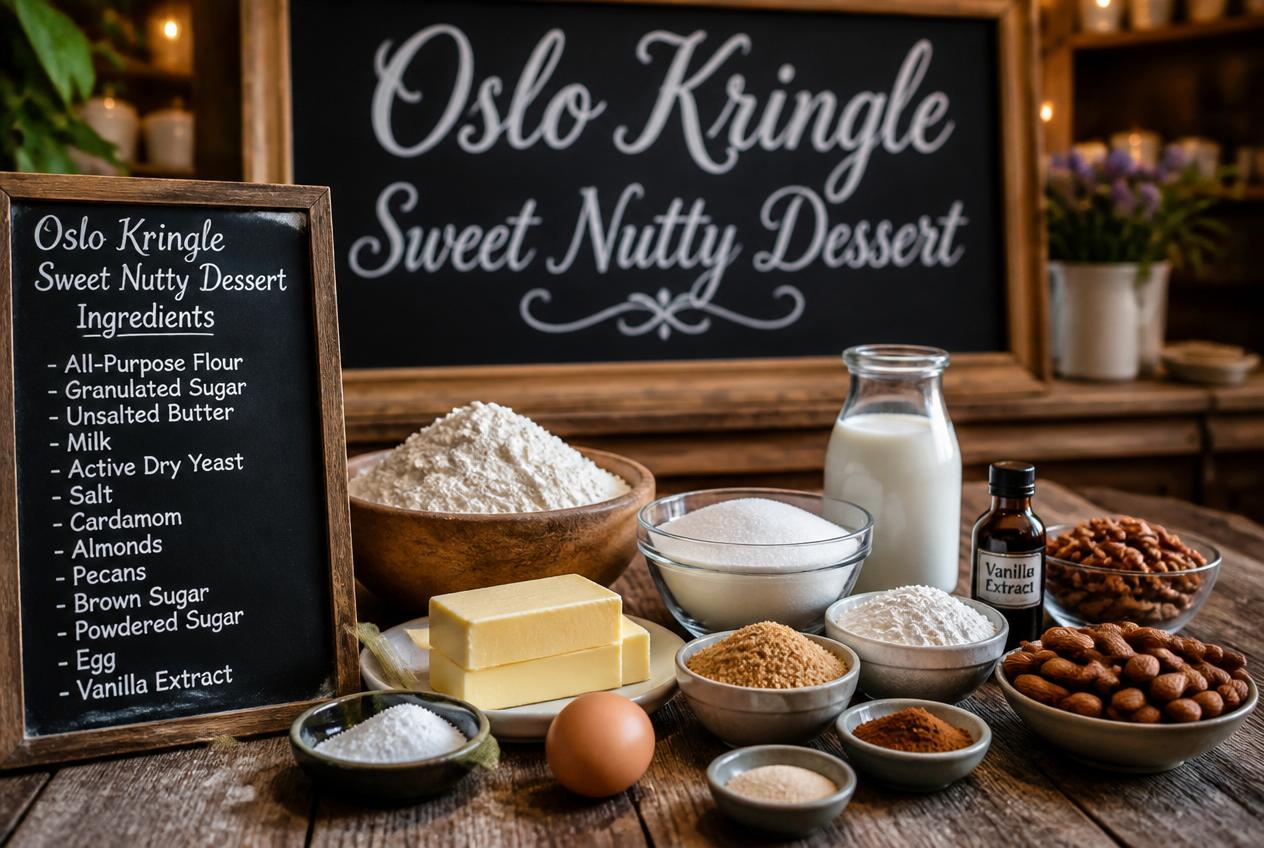 Oslo Kringle Sweet Nutty Dessert Ingredients