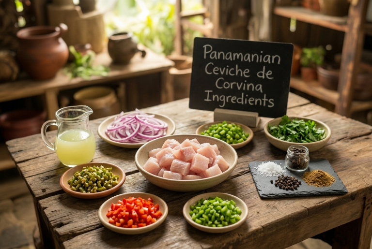 Panamanian Ceviche de Corvina Recipe Ingredients