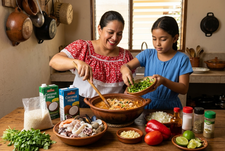 Panamanian Guacho de Mariscos Recipe Cooking Class