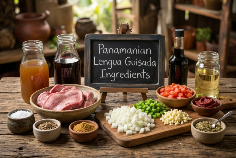 Panamanian Lengua Guisada Recipe Ingredients