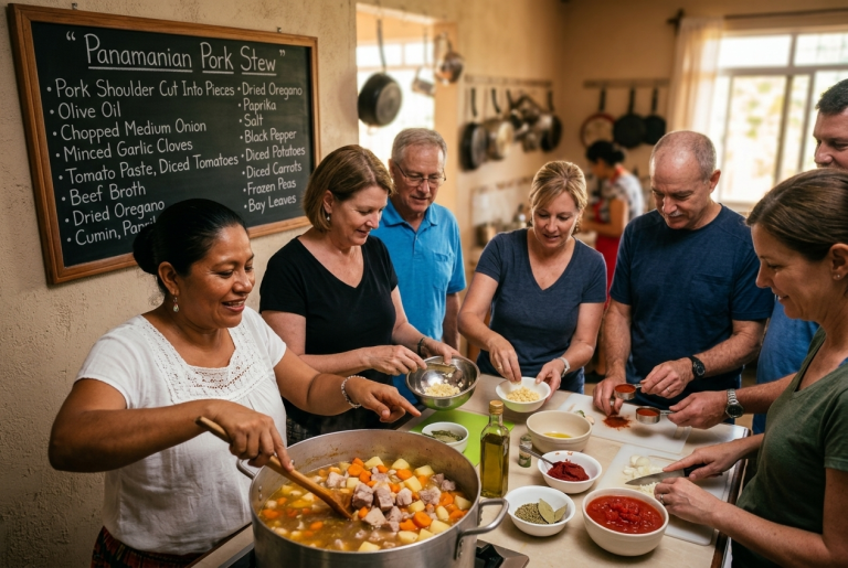 Panamanian Pork Stew Recipe CLass