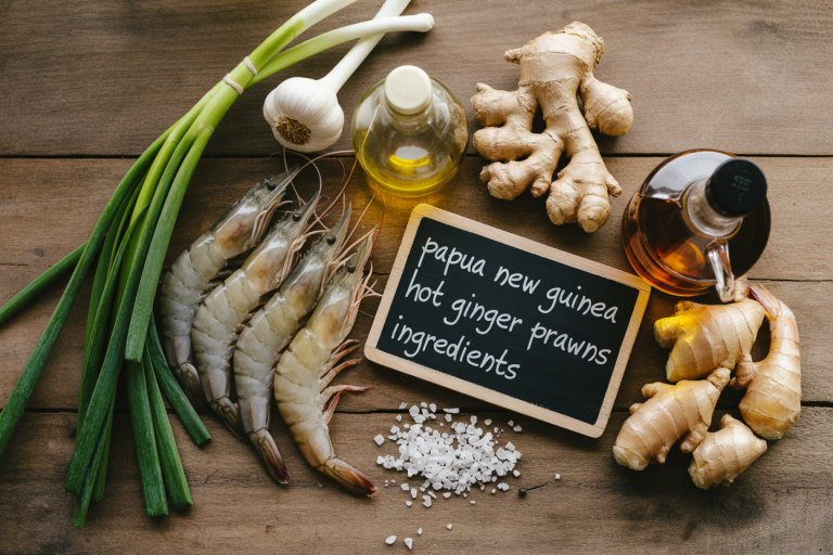 Papua New Guinea Hot Ginger Prawns Ingredients