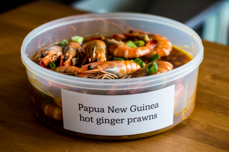 Papua New Guinea Hot Ginger Prawns Storage TIps