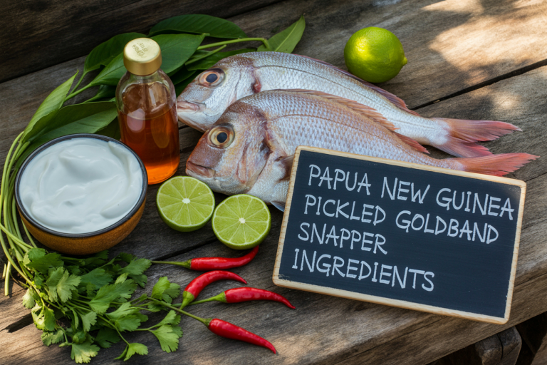 Papua New Guinea Pickled Goldband Snapper Ingredients