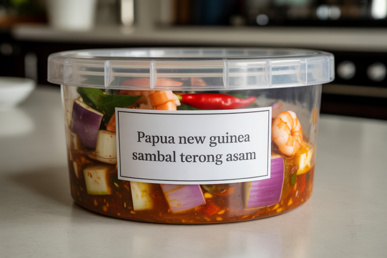 Papua New Guinea Sambal Terong Asam Storage TIps