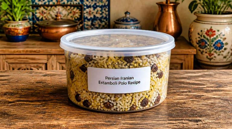 Persian Iranian Estamboli Polo Recipe Storage Tips