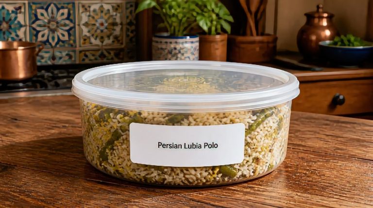 Persian Lubia Polo Recipe Storage Tips
