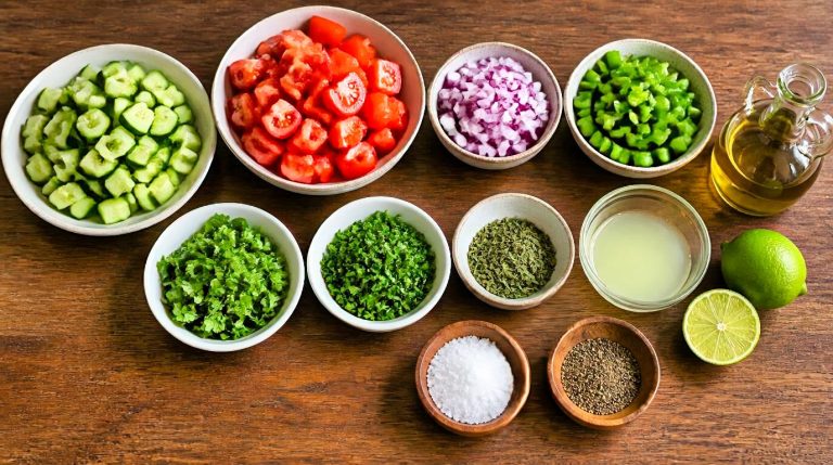 Persian Shirazi Salad Ingredients