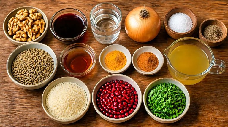 Persian Vegan Lentil Fesenjān Ingredients
