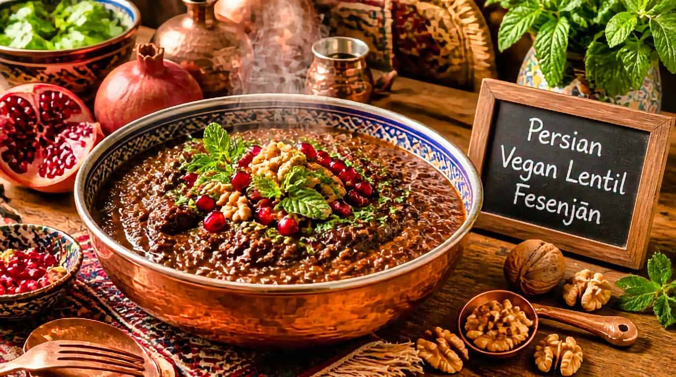 Persian Vegan Lentil Fesenjān Recipe
