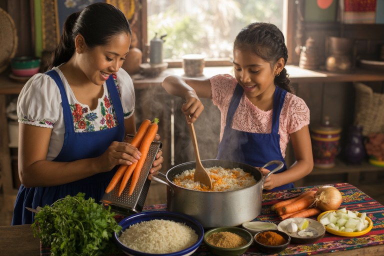 Salvadoran Carrot Rice Recipe - Prep