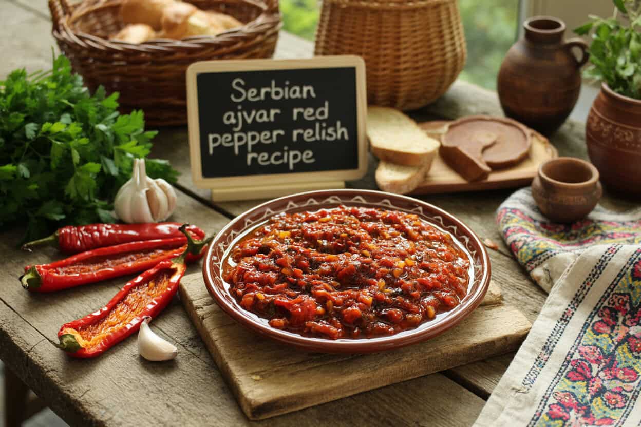 Serbian Ajvar Red Pepper Relish Recipe