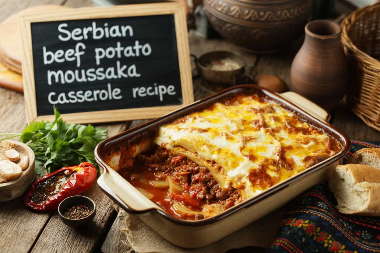 Serbian Beef Potato Moussaka Casserole Recipe