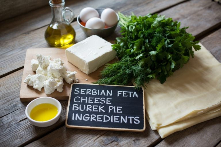 Serbian Feta Cheese Burek Pie Recipe Ingredients