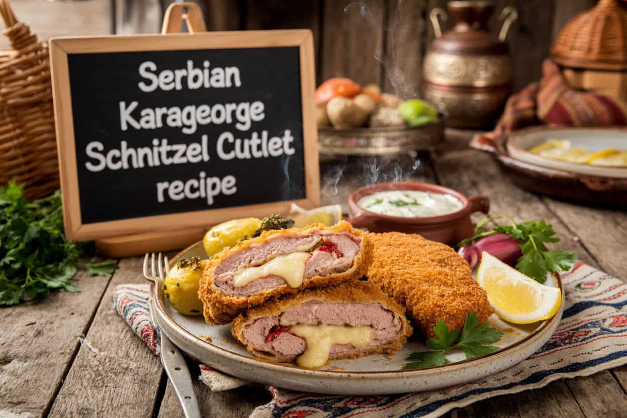 Serbian Karageorge Schnitzel Cutlet Recipe