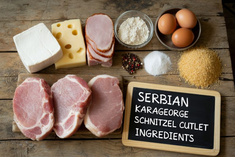 Serbian Karageorge Schnitzel Cutlet Recipe Ingredients