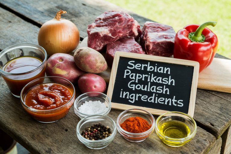 Serbian Paprikash Goulash Recipe Ingredients
