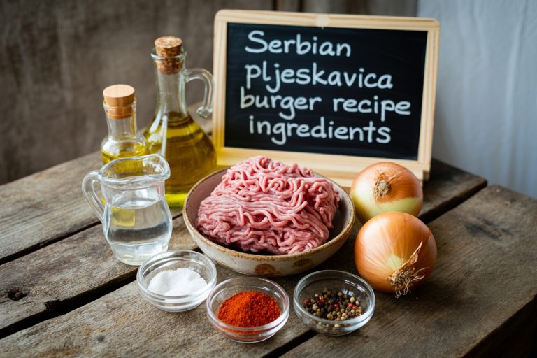 Serbian Pljeskavica Burger Recipe Ingredients