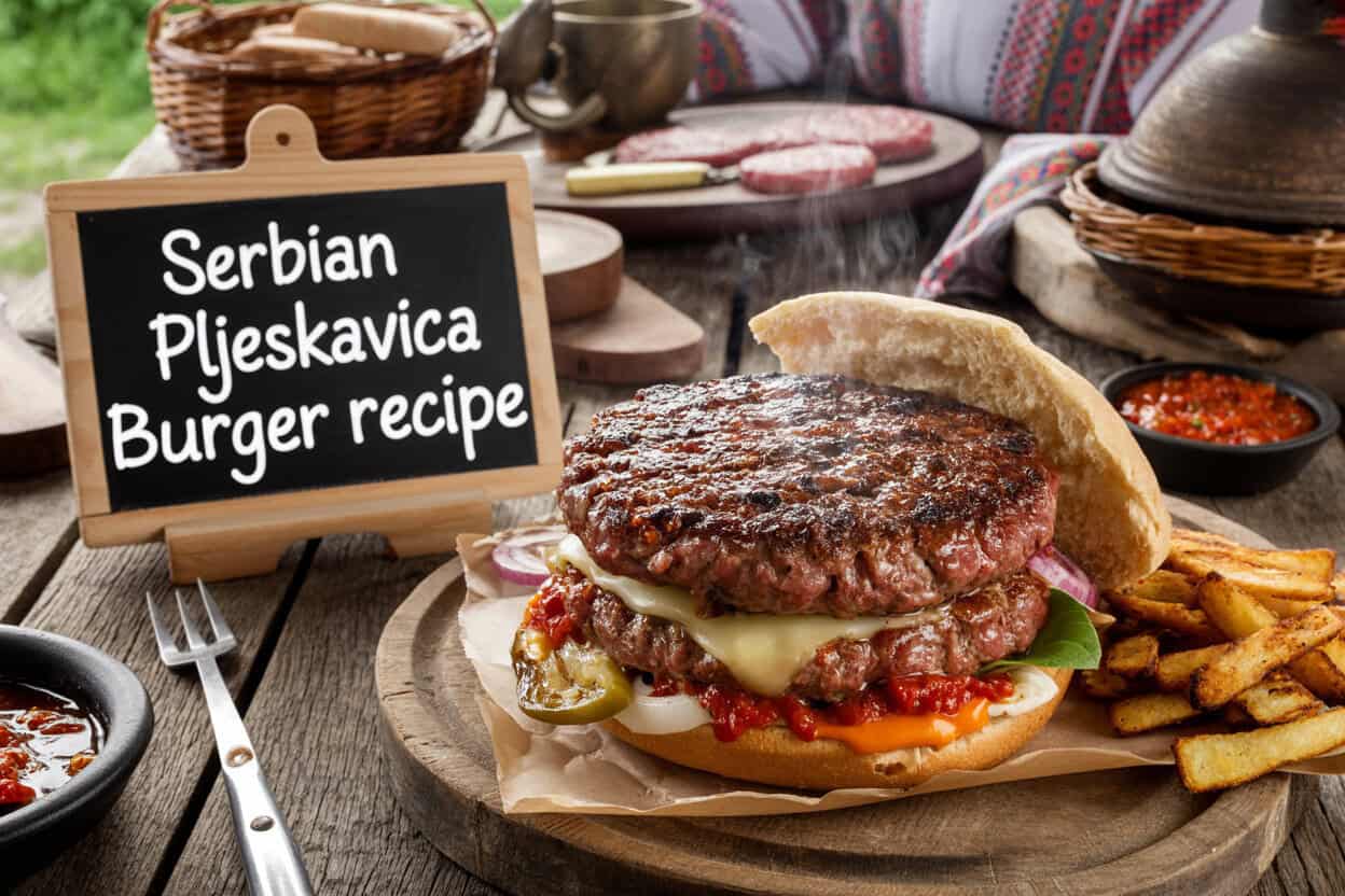 Serbian Pljeskavica Burger Recipe