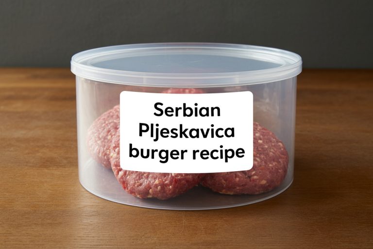 Serbian Pljeskavica Burger Recipe Storage TIps