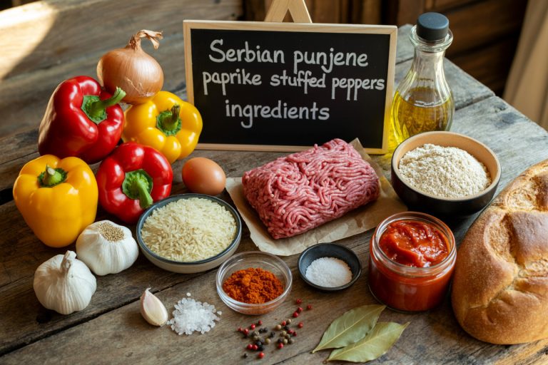 Serbian Punjene Paprike Stuffed Peppers Recipe Ingredients