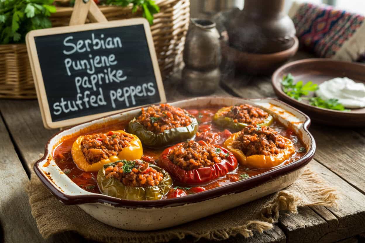 Serbian Punjene Paprike Stuffed Peppers Recipe
