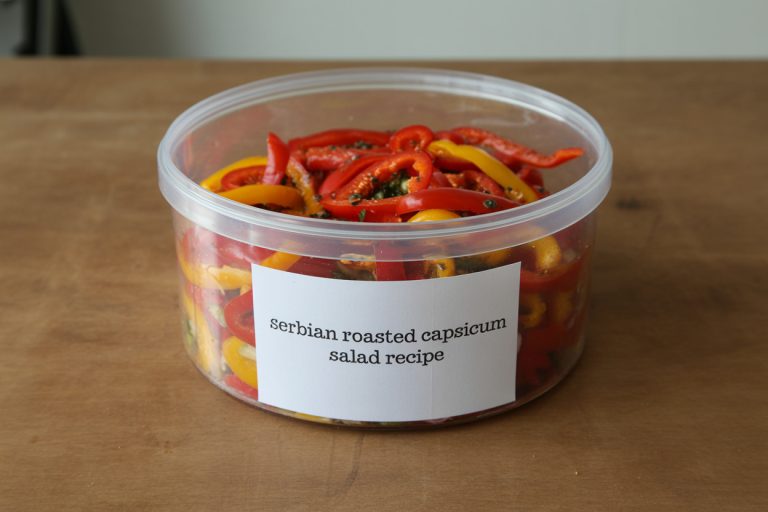 Serbian Roasted Capsicum Salad Recipe Storage TIps