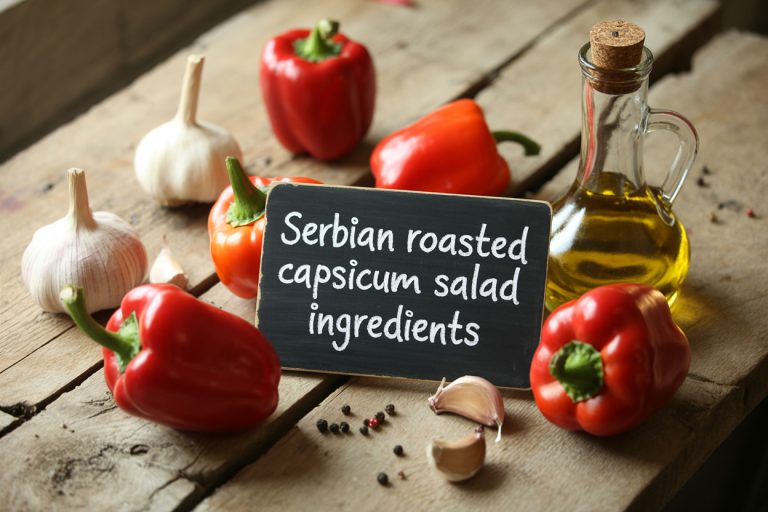 Serbian Roasted Capsicum Salad Recipe Ingredients