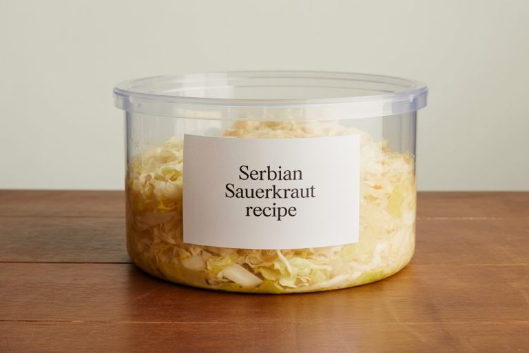 Serbian Sauerkraut Recipe Storage TIps