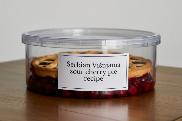 Serbian Višnjama Sour Cherry Pie Recipe Storage Tips