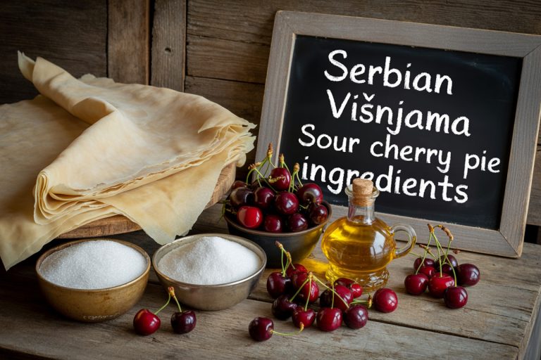Serbian Višnjama Sour Cherry Pie Recipe Ingredients