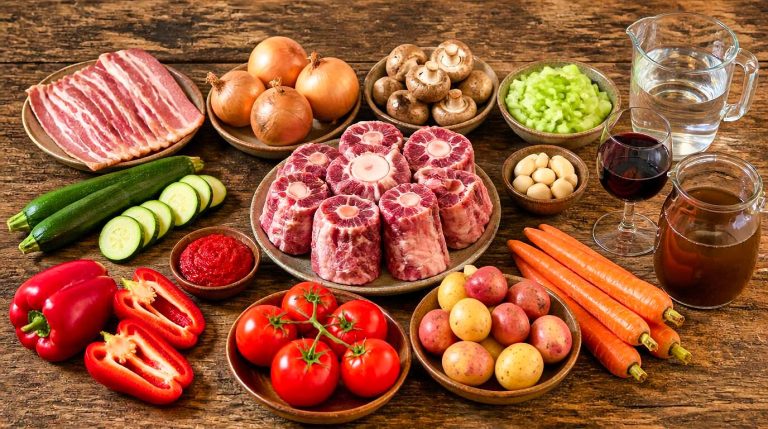 South African Oxtail Potjiekos Ingredients