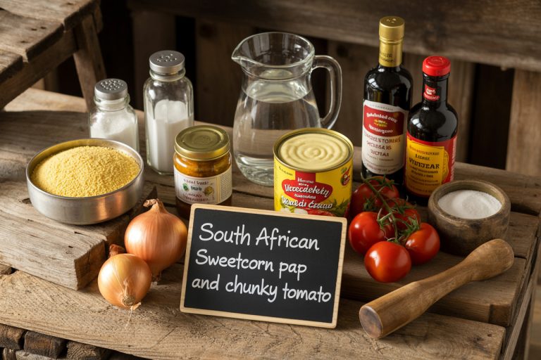 South African Sweetcorn Pap and Chunky Tomato Ingredients