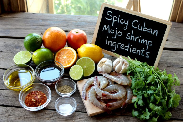 Spicy Cuban Mojo Shrimp Ingredients