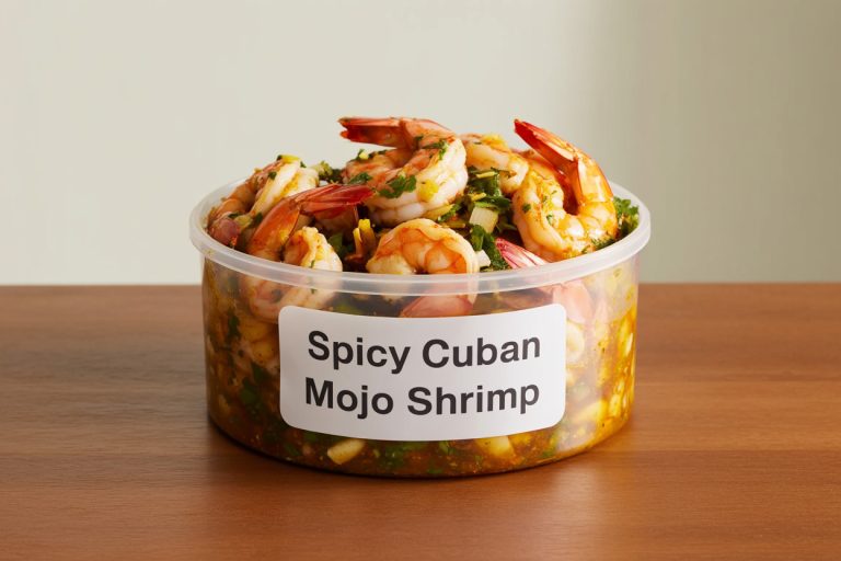Spicy Cuban Mojo Shrimp Storage TIps