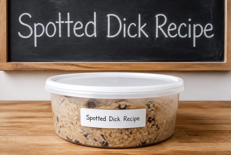 Spotted Dick Recipe Storage TIps