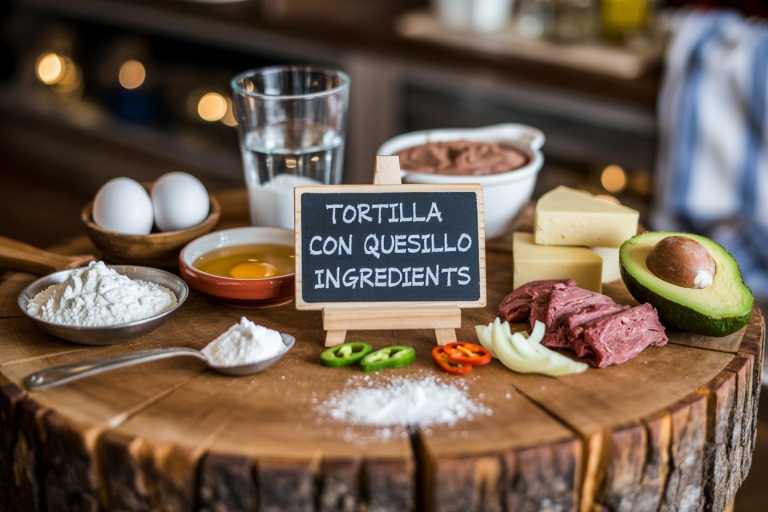 Tortilla con Quesillo Ingredients