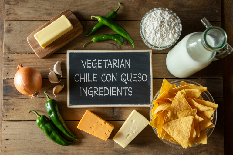 Vegetarian Chile con Queso Ingredients