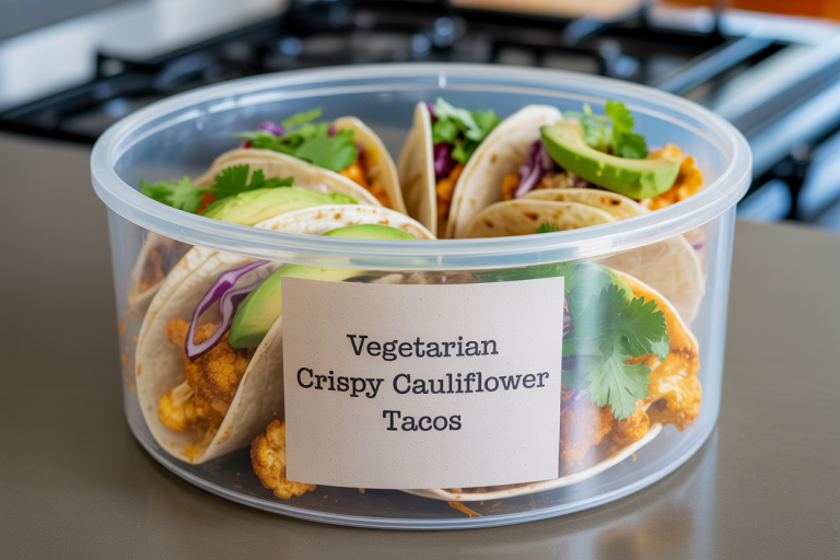 Vegetarian Crispy Cauliflower Tacos Storage Tips