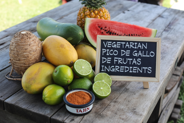 Vegetarian Pico de Gallo de Frutas Ingredients
