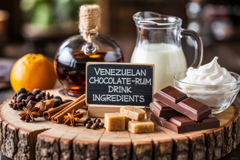 Venezuelan Chocolate-Rum Drink Ingredients