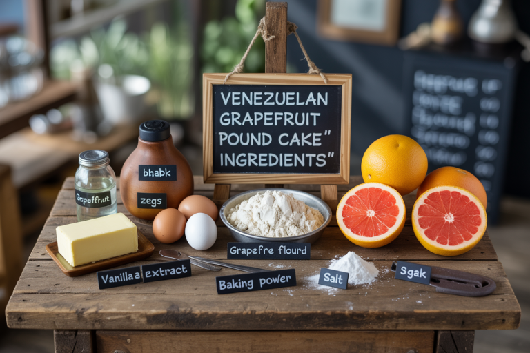 Venezuelan Grapefruit Pound Cake Ingredients